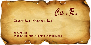 Csonka Rozvita névjegykártya